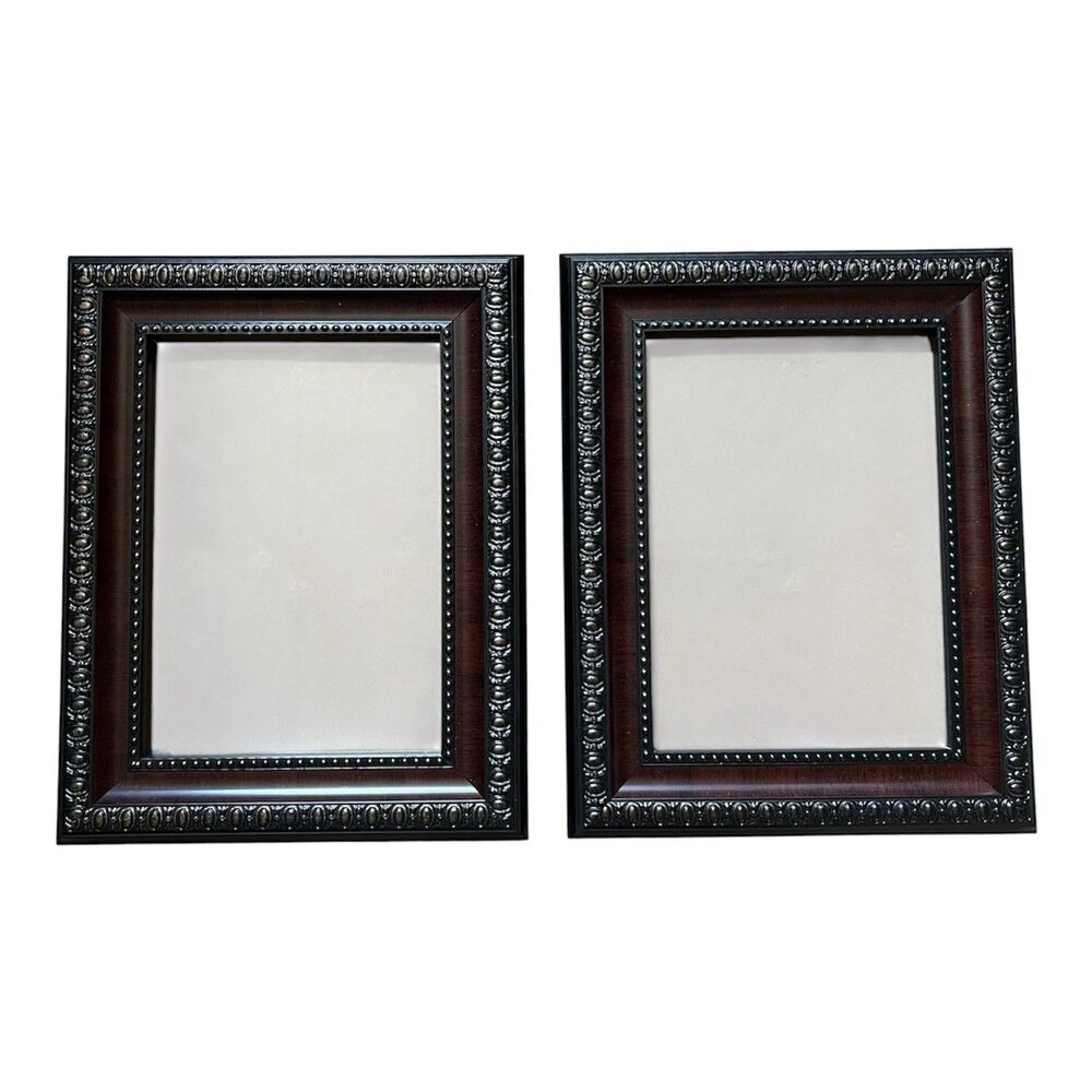 Vintage Uniek Accents 5x7 Mahogany Picture Frames - Matching Pair